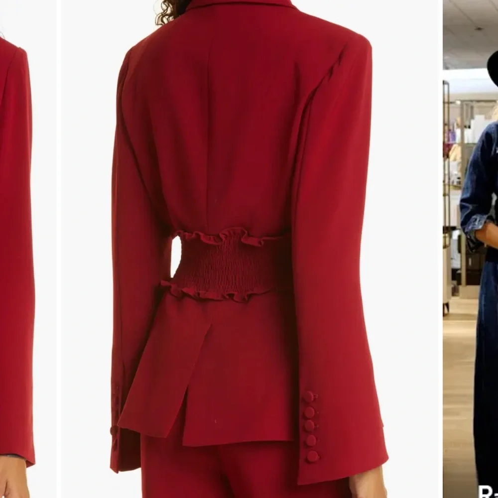 Cyndi Smocked Crepe Blazer - Picture 6 of 8
